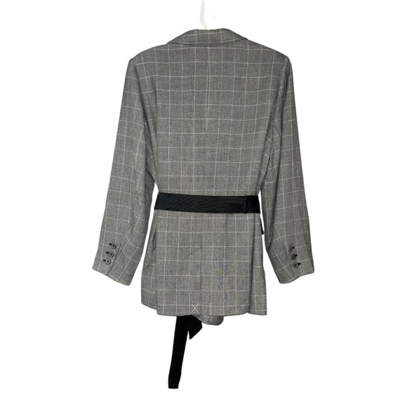 NWT - Belted Windowpane Blazer - Picture 7 of 11